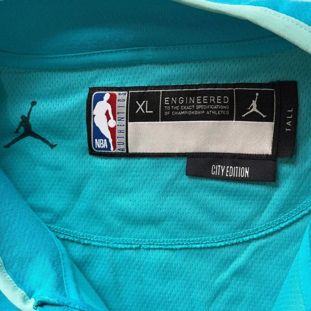 Charlotte Hornets Nike Jordan 1/4 Zip Warm Up Pullover Teal Mens XL Tall FD9136